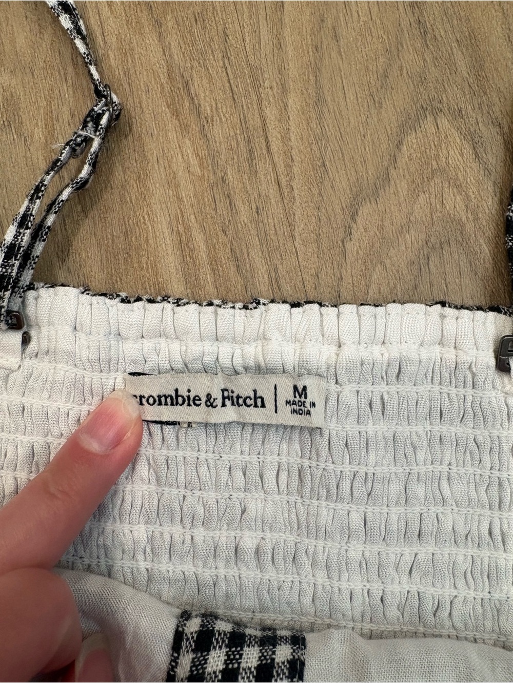 Abercrombie Black & White Gingham Tank Top - Picture 3 of 7